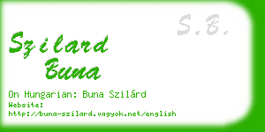 szilard buna business card