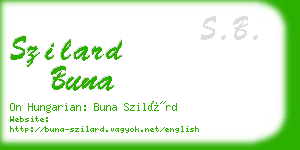 szilard buna business card